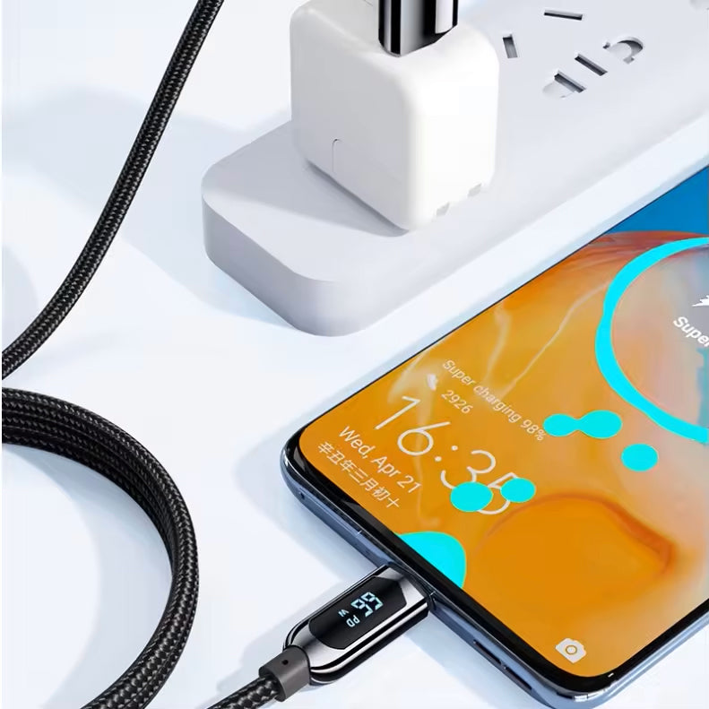 Digital Display Charging Cable