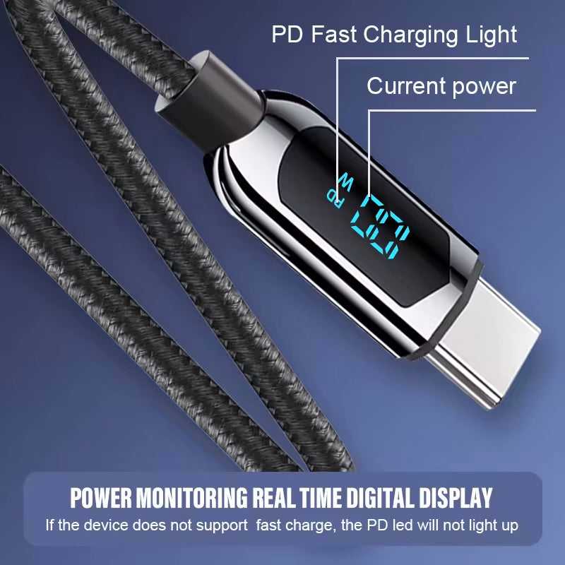 Digital Display Charging Cable